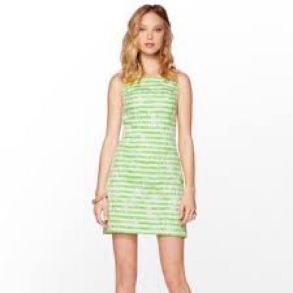 Lilly Pulitzer green A Cording We Will Go dress -  threedaughtersproperties.com
